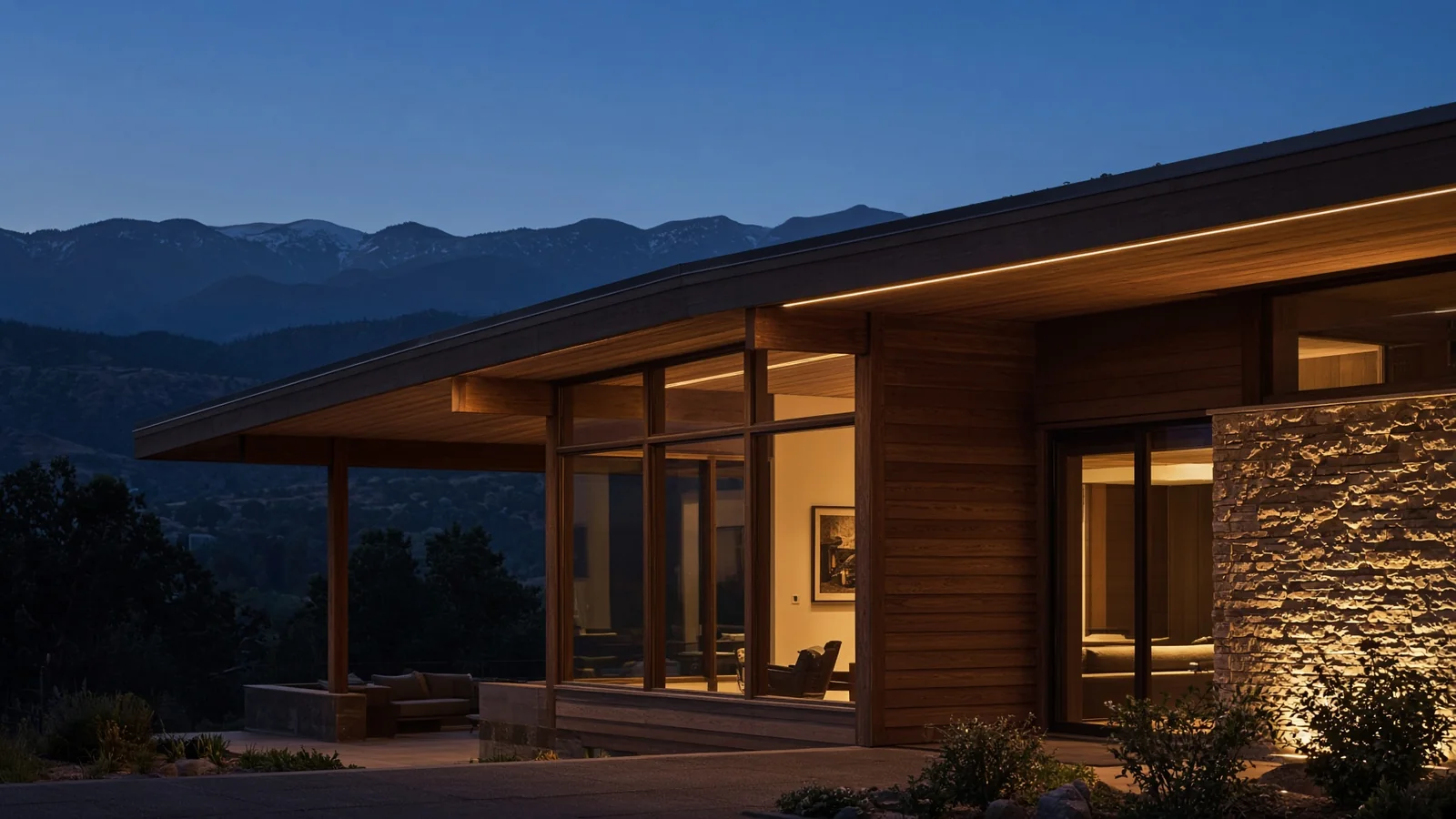 Architectural lighting and material detail